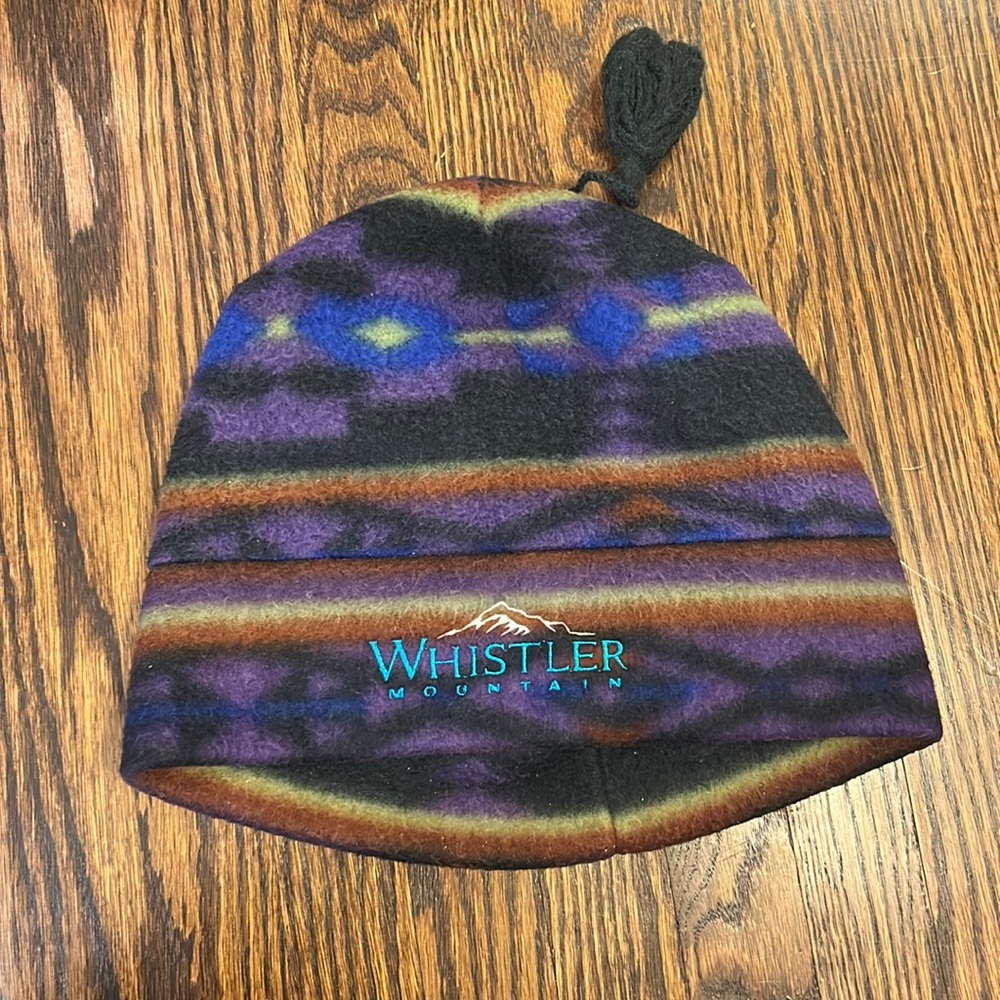 White Mountain Multicolor Patterned Fleece Beanie